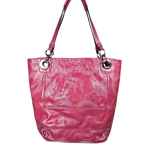 Coach 1941 Alex Pink Patent Leather Tote 14265 - Picture 3 of 10